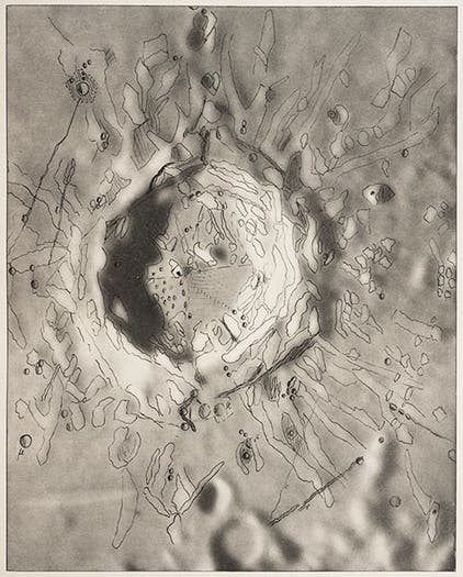 The crater Copernicus, from Johann Krieger, <i>Mond-Atlas</i>, 1898-1912 (Linda Hall Library)