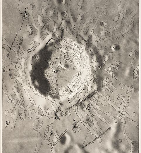 The crater Copernicus, from Johann Krieger, <i>Mond-Atlas</i>, 1898-1912 (Linda Hall Library)