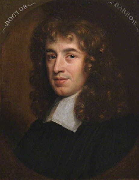 Portrait of Isaac Barrow, the first Lucasian Professor of Mathematics (1664-69) at Cambridge University, oil on canvas by Mary Beale, undated, Trinity College, Cambridge (artuk.org)