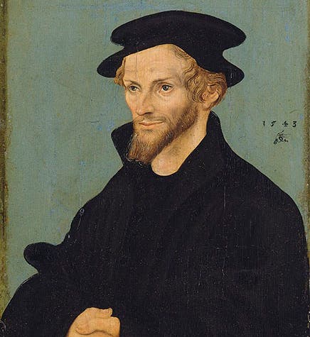 Portrait of Philipp Melanchthon, by Lucas Cranach the Elder, 1543, Gemäldegalerie Alte Meister, Kassel (Wikimedia commons)