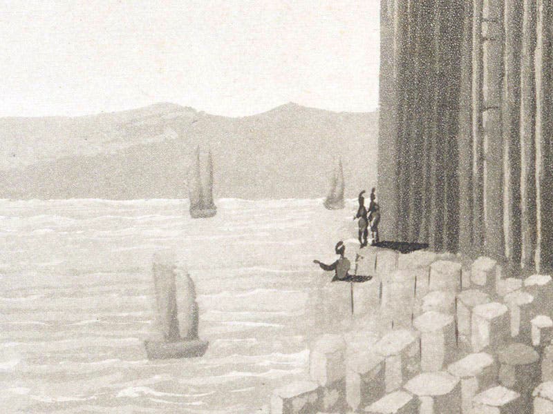 Detail of first image, showing the reticulated crackle of an aquatint (Linda Hall Library)