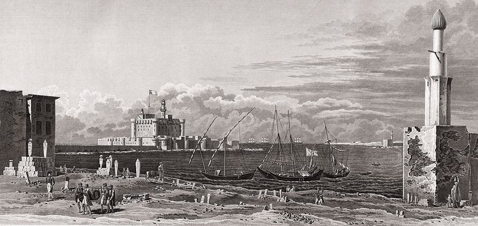 View of the harbor at Alexandria, from Description de l’Égypte État moderne