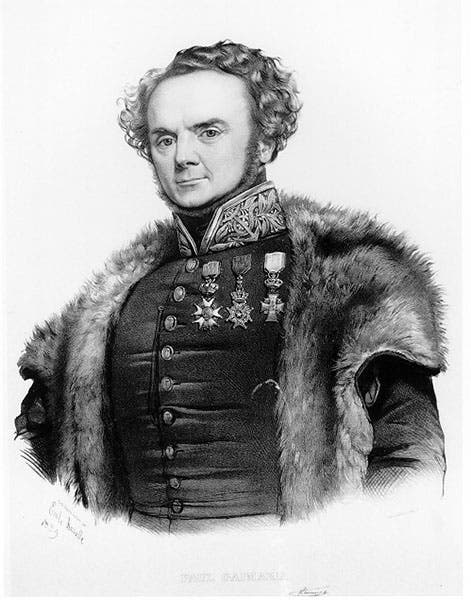 Portrait of Joseph-Paul Gaimard, engraving, from his Voyage en Islande et au Groėnland, 1838-52 (University of Wisconsin Libraries)