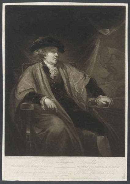 Portrait of painter Joshua Reynolds, mezzotint after portrait by Carl Fredri von Breda, 1796, British Museum (britishmuseum.org)