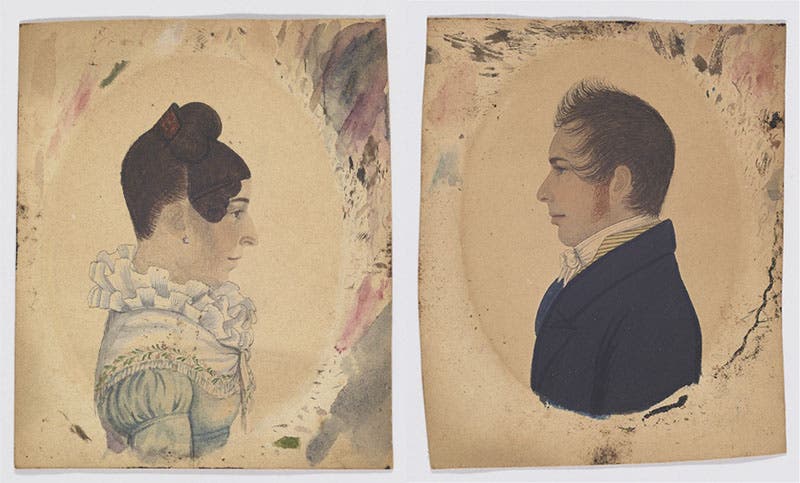 Portraits of Mr. and Mrs. Ephraim Tripp, attributed to Rufus Porter (Colby College Museum of Art)