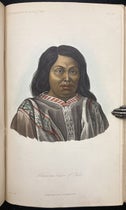 An Araucanan from Chile, hand-colored lithograph in The Natural History of Man, by James Cowles Prichard, 4th ed., vol. 2, plate 58, 1855 (Linda Hall Library)