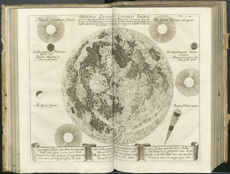 Map of the Moon, by Georg Eimmart, double-page engraving, in Johann Zahn, Specula physico-mathematico-historica, vol. 1, 1696 (Linda Hall Library)