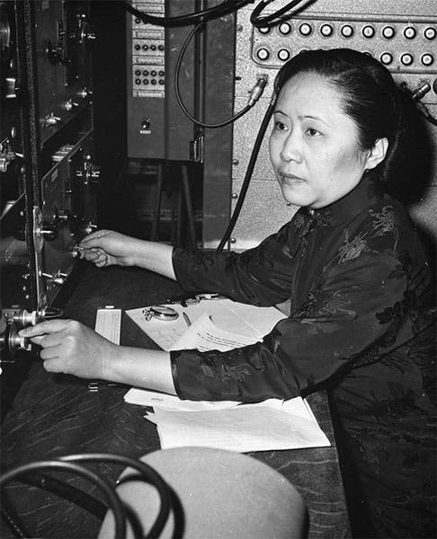 Chien-Shiung Wu in the lab, photograph, undated (scientificwomen.net)