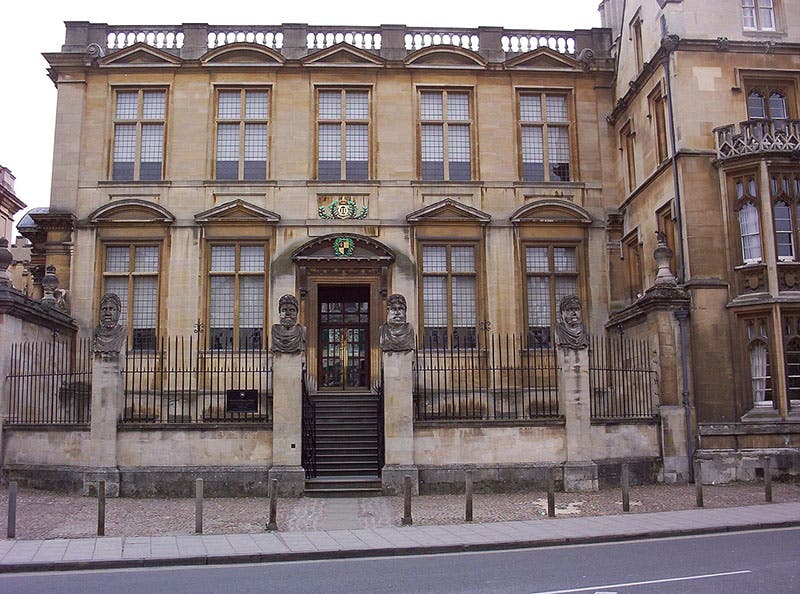 Old Ashmolean building, site of the Ashmolean Museum, 1683-1894, now home to the Oxford Museum of the History of Science (Wikimedia commons)