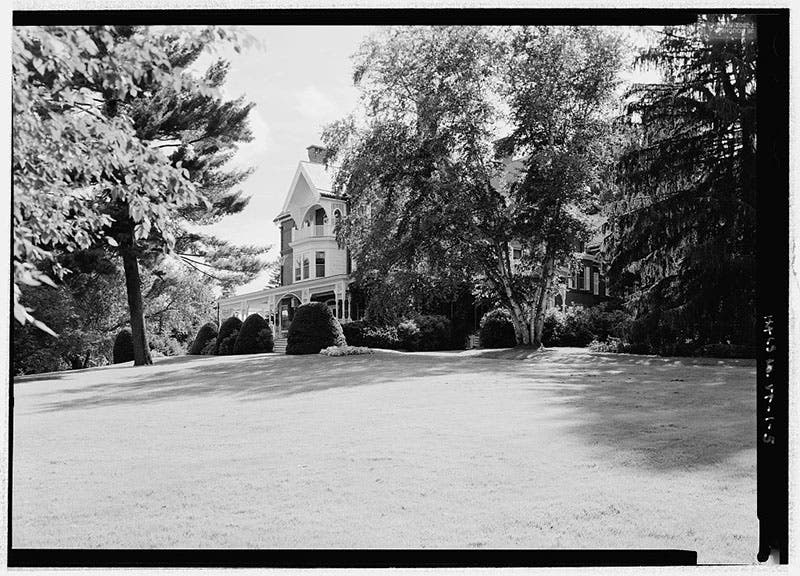The boyhood home of George Perkins Marsh, Woodstock, Vermont, now a part of the Marsh-Billings-Rockefeller National Historical Park, undated photograph, Library of Congress (loc.gov)