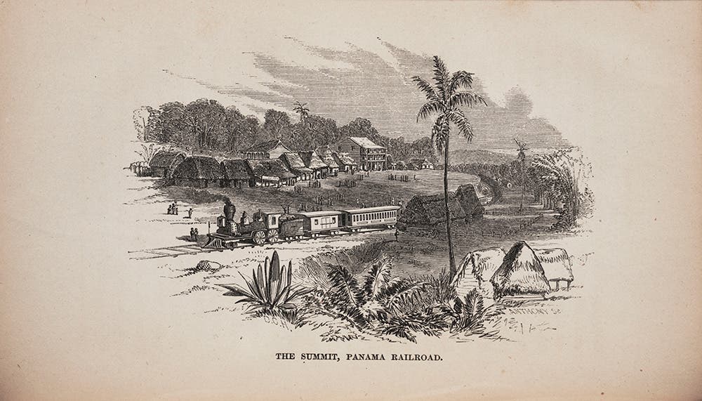 Early view of Culebra, which was known as Summit during construction of the railroad. From R. Tomes, Panama in 1855 : An account of the Panama Rail-Road. New York, 1855.