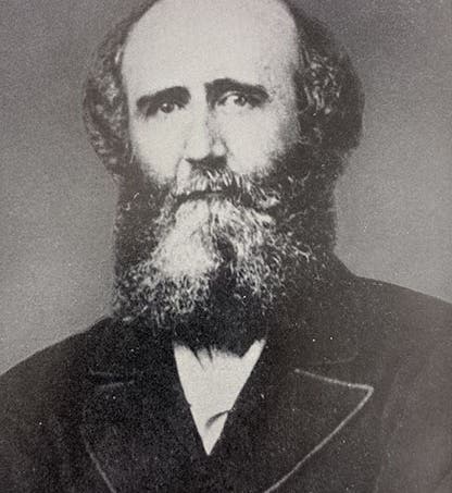 Portrait of Fitzedward Hall, undated photograph, private collection, Annals of Science, vol. 18, pl. 4, 1962 (Linda Hall Library)