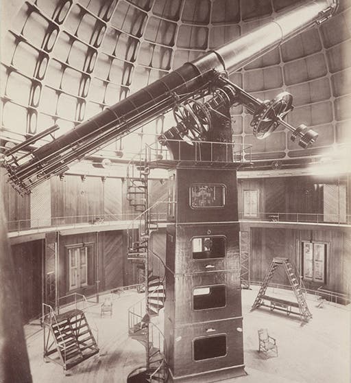 Lick 36-inch refractor, Lick Observatory, Mount Hamilton, silver albumen print, 1890, Amos Carter Museum of Art (cartermuseum.org)