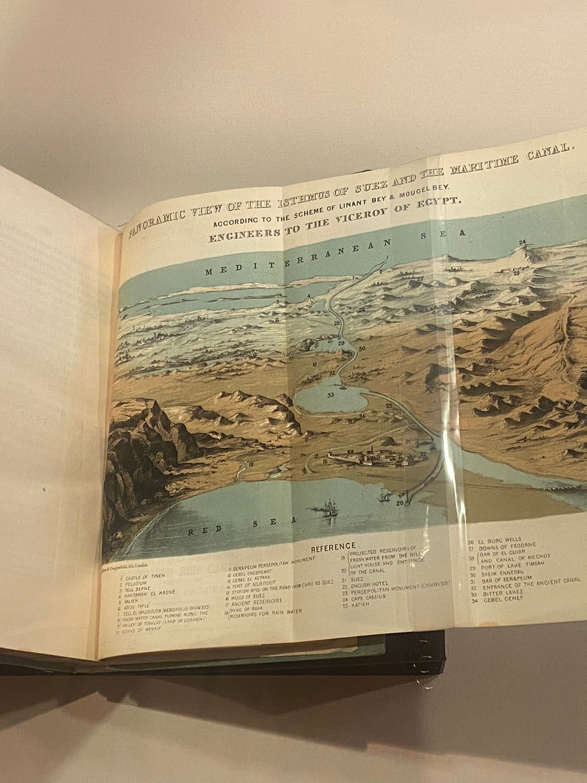 Photo of book by Ferdinand de Lesseps, The Isthmus of Suez Question 