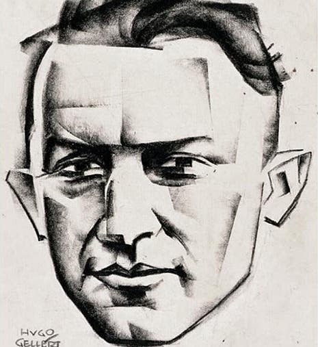 Portrait of William Carlos Williams, crayon, ink, and pencil on paper, by Hugo Gellert, ca 1930, in the National Portrait Gallery, Smithsonian Institution (npg.si.edu)