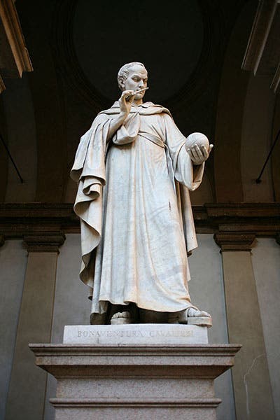 Statue of Bonaventura Cavalieri, Accademia di Brera, Milan, installed in 1844 (Wikimedia commons)