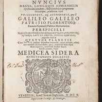 Titlepage, fine paper issue, Venice edition, Sidereus Nuncius