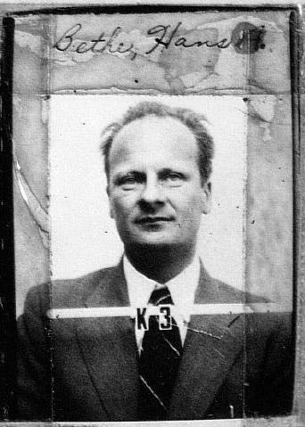 Hans Bethe’s ID badge at Los Alamos during the Manhattan Project, 1942-46 (Wikimedia commons)
