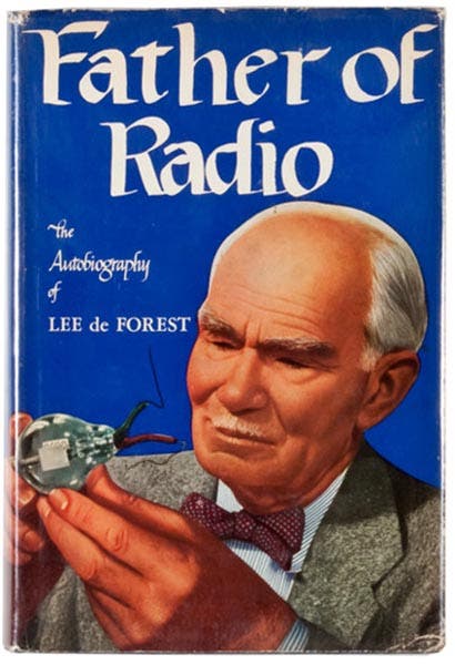 Dust jacket of Lee de Forest’s 1950 autobiography (Heritage Auctions)