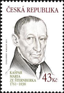 Postage stamp honoring Kaspar Maria von Sternberg, Czech Republic, 2011 (colnect.net)