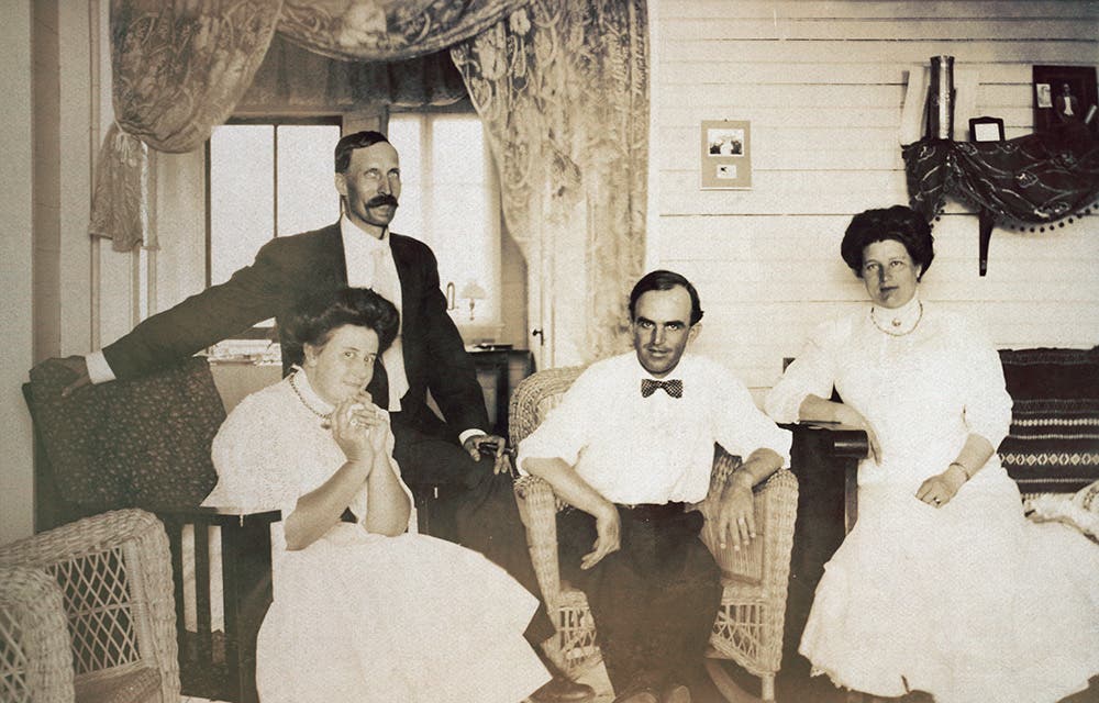 Frank W. Miracle and W.D. Waltman with their wives.
In 1907, Miracle earned $2,700 as a Storekeeper and Waltman $3,000 as an Assistant Superintendent, salaries that entitled them to larger houses. View in Digital Collection »