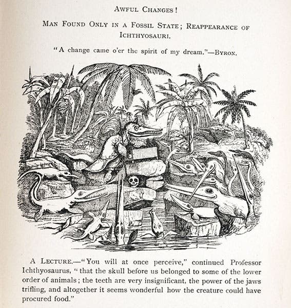 “Awful Changes!”, half-tone copy of lithograph by Henry De la Beche, in The Life and Correspondence of William Buckland, by Elizabeth Gordon, 1894 (Linda Hall Library)