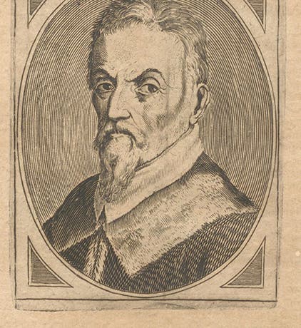 Portrait of Cesare Cremonini, engraving, in Musæum historicum et physicum, by Giovanni Imperiali, 1640 (Linda Hall Library)