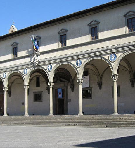 Loggia of the Ospedale degli Innocenti (Hospital of the Innocents), Florence, designed by Filippo Brunelleschi, 1419-27 (museumsinflorence.com)