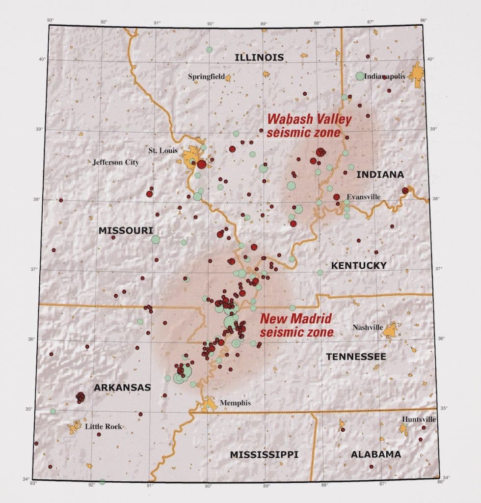 Image source: Earthquake Hazard in the Heart of the Homeland. U.S. Geological Survey, 2002, p. 2. View Source