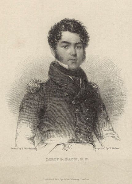 Portrait of a young George Back, stipple engraving, 1828 (National Portrait Gallery, London)