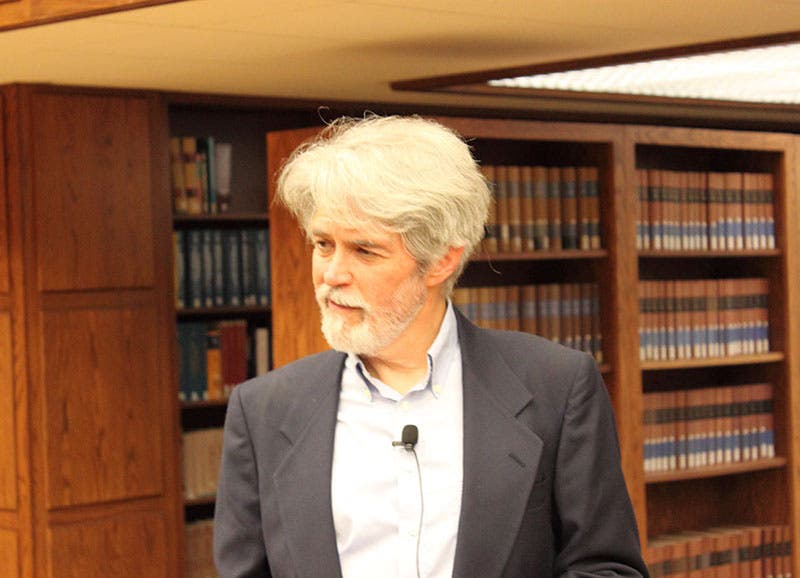 John Gurche at the Linda Hall Library, 2014 (Eric Ward)