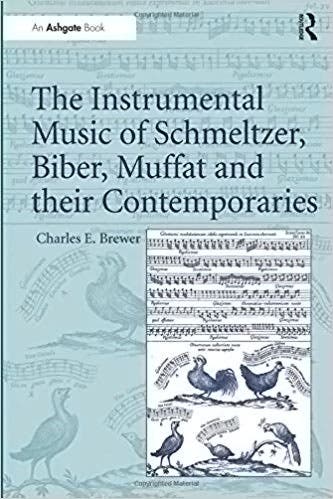 Cover of Charles Brewer’s book on Biber’s instrumental music, 2016, depicting bird songs from Kircher’s Musurgia (amazon.com)