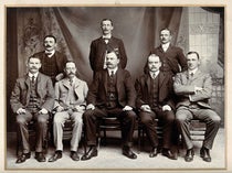 Group portrait, Mediterranean Fever Commission, Malta, photograph, ca 1904, with David Bruce seated at center, Wellcome Collection, London (wellcomecollection.org)