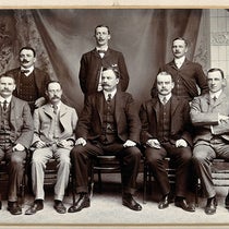 Group portrait, Mediterranean Fever Commission, Malta, photograph, ca 1904, with David Bruce seated at center, Wellcome Collection, London (wellcomecollection.org)