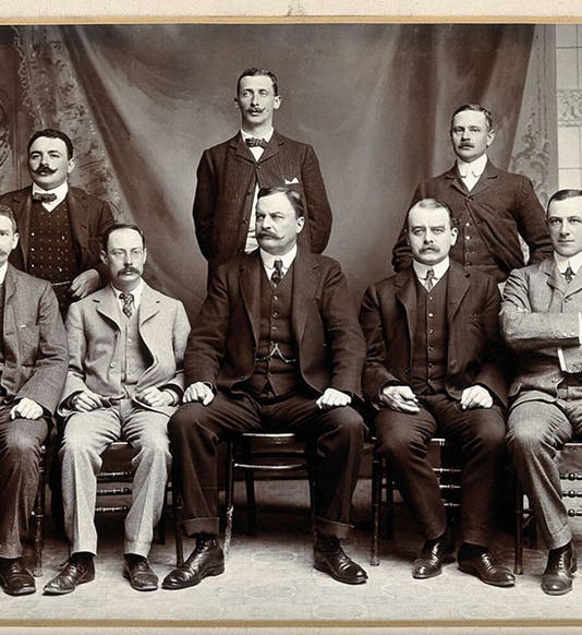 Group portrait, Mediterranean Fever Commission, Malta, photograph, ca 1904, with David Bruce seated at center, Wellcome Collection, London (wellcomecollection.org)