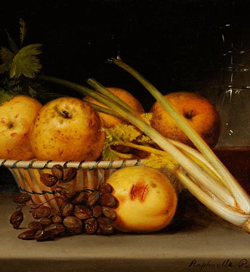<i>Still Life with Celery and Wine</i>, by Raphaelle Peale, oil on wood, 1816 (Munson Williams Proctor Arts Institute, Utica)