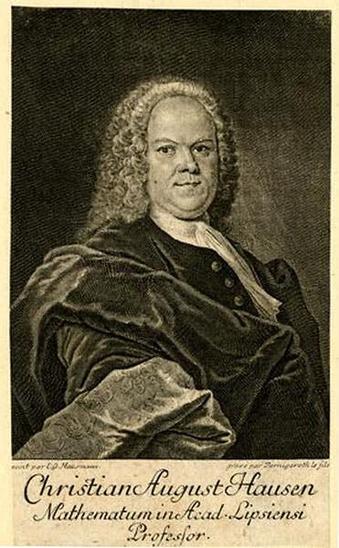 Portrait of Christian August Hausen, engraving, 1737, British Museum (britishmuseum.org)