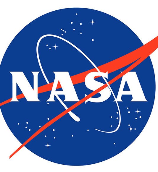 NASA’s original logo, often called the “meatball” logo, designed in 1958 by James Modarelli, an employee at the Lewis Flight Propulsion Laboratory in Ohio (soon to be renamed the NASA Lewis Research Center), and officially adopted in 1959 (astronomy.com)
