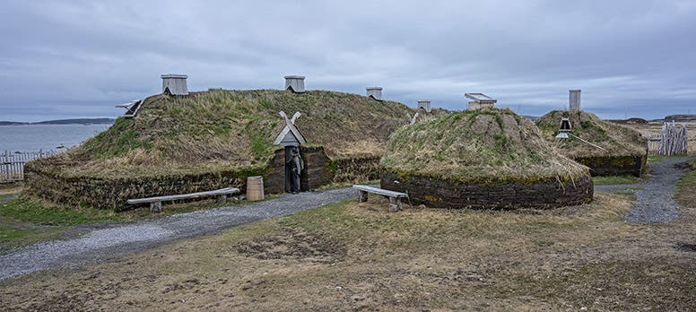 Portion of the reconstructed Viking settlement at l’Anse aux Meadows (Richard Droker on flickr)