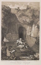 “Entrance passage Kouyunjik,” tinted lithograph by Nicholas Chevalier, in Discoveries in the Ruins of Nineveh and Babylon, by Austen Henry Layard, 1853 (Linda Hall Library)