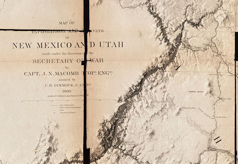 The junction of the Green and Grand Rivers to form the Colorado River, detail of third image (Linda Hall Library)