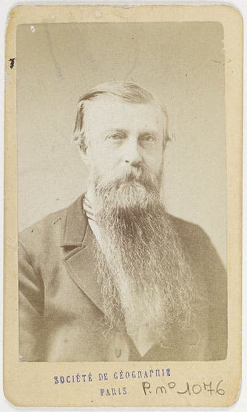 Portrait of an older Jules Marcou, carte de visite, 1872, Bibliotheque Nationale, Paris (gallica.bnf.fr)