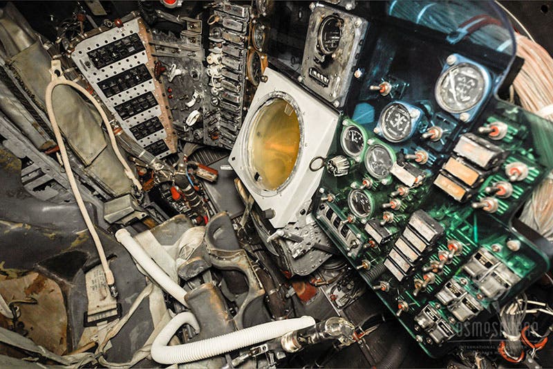 Interior of Liberty Bell 7 after restoration, Cosmosphere, Hutchinson, Kansas (cosmosphere.lpages.co)