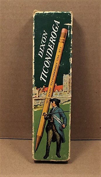 Dixon Ticonderoga pencils in box, 1930s, listed for auction on eBay (ebay.com)