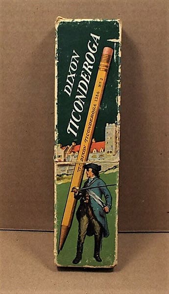 Dixon Ticonderoga pencils in box, 1930s, listed for auction on eBay (ebay.com) 