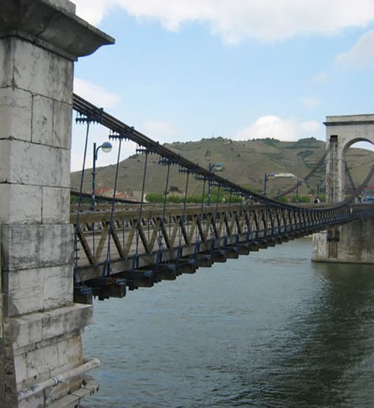 Marc Seguin Bridge, over the Rhône River at Tournon, built 1849, modern photograph (bridgemeister.com)