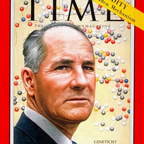 George Beadle, on the cover of Time Magazine, July 14, 1958, just before he was awarded a share of the Nobel Prize in Medicine/Physiology for 1958 (content.time.com)