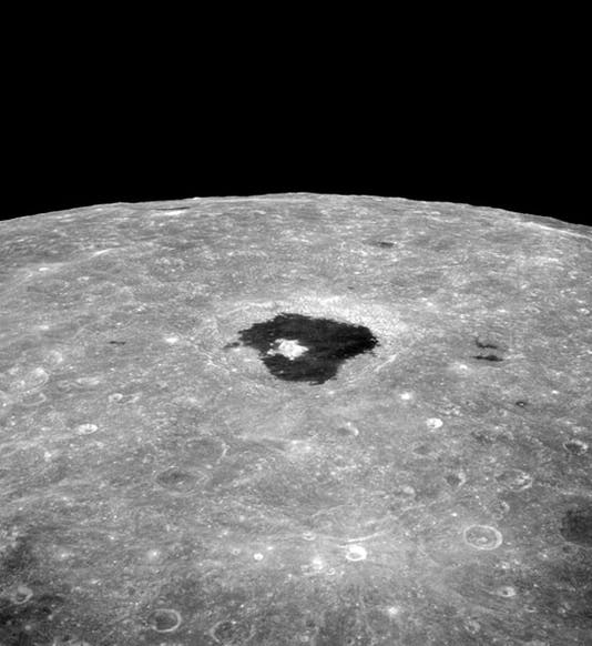 The lunar crater Tsiolkovsky, photographed by Apollo 8 (NASA)