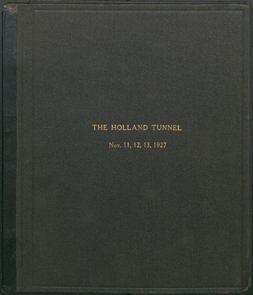 Cover of the third copy of the scrapbook presented to Mrs. Holland and Mrs. Freeman, November 17, 1927, by the American Society of Civil Engineers (Linda Hall Library)