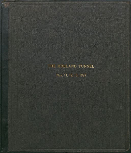 Cover of the third copy of the scrapbook presented to Mrs. Holland and Mrs. Freeman, November 17, 1927, by the American Society of Civil Engineers (Linda Hall Library)